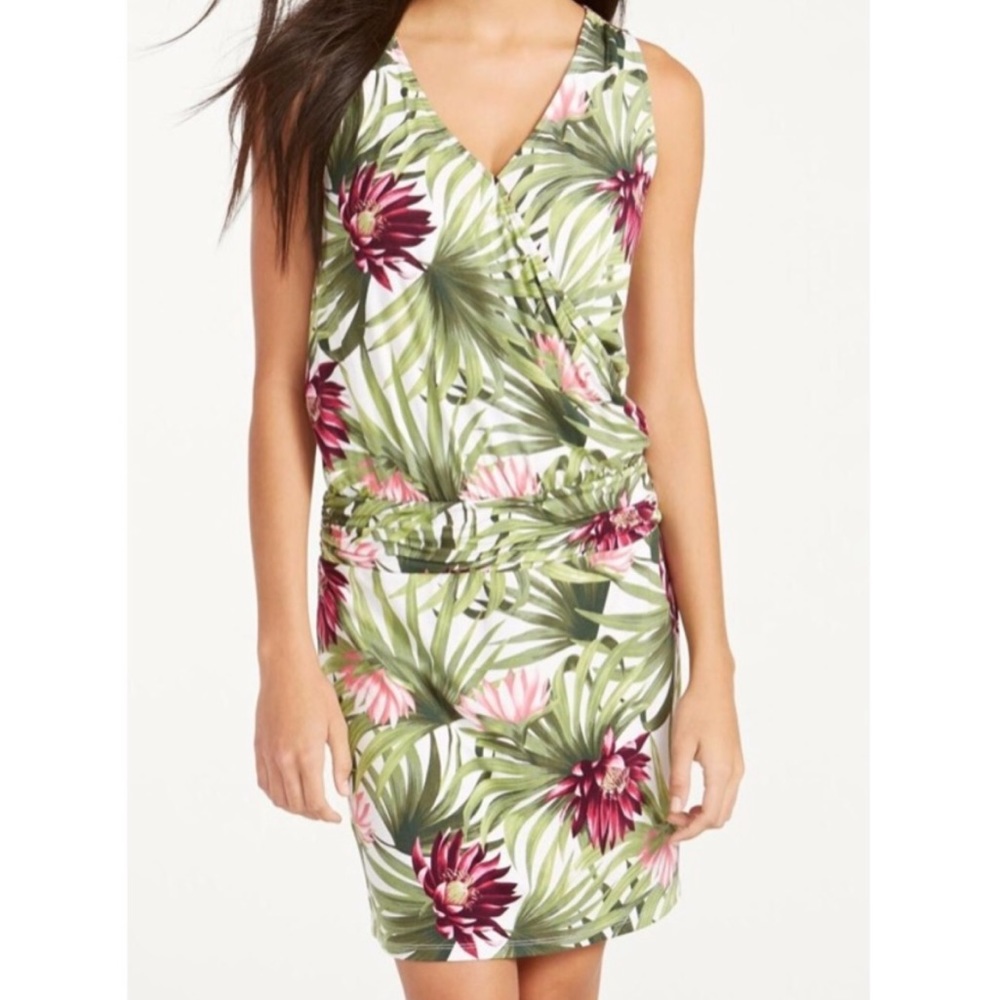 Tommy Bahama Garden Blouson Wrap Dress M